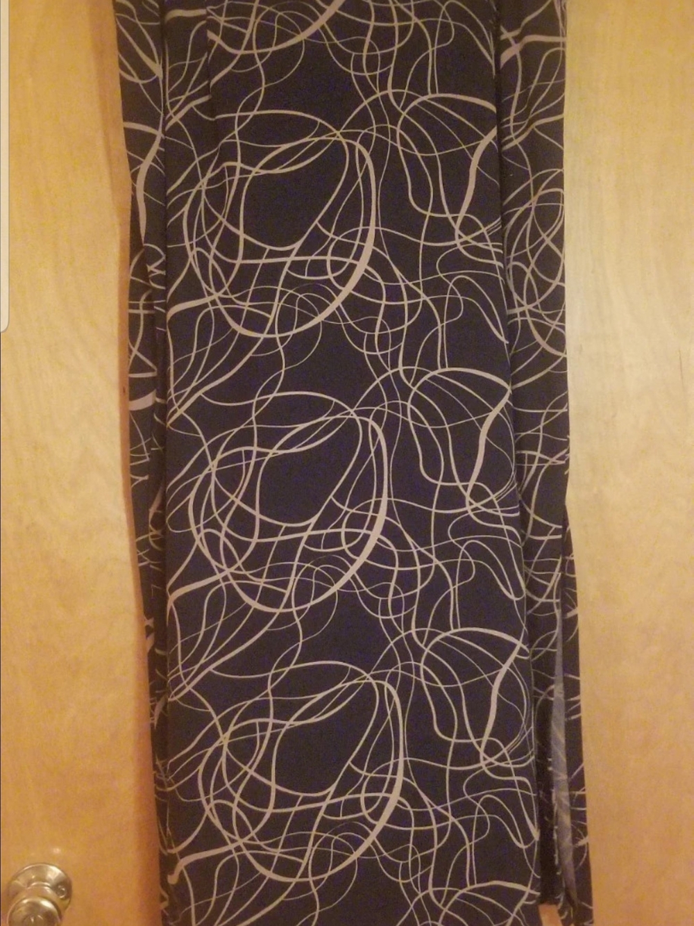 Giorgoi Fiorlini Black Tan Heavy Silky Skirt Womens Size 18/20 in Very Good